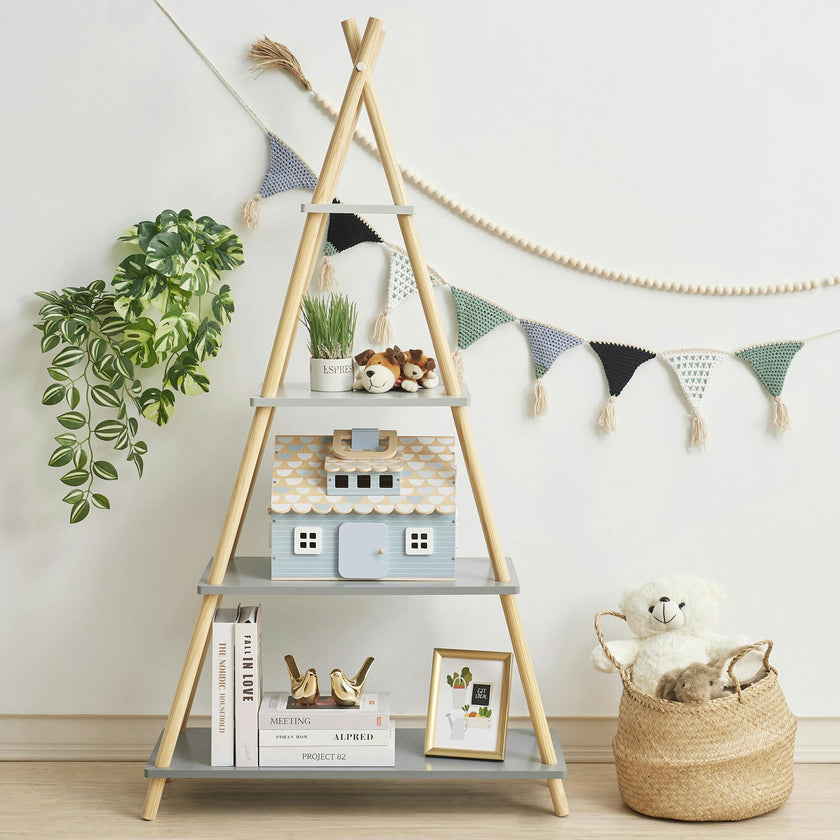 Quaint Little Cottage Portable Dollhouse - Powder Blue/Wood