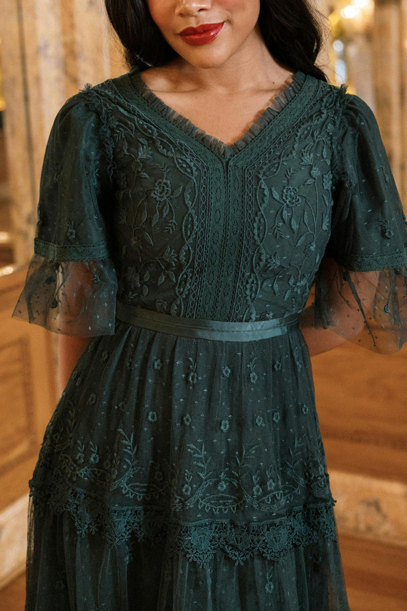 Jules Dress in Emerald