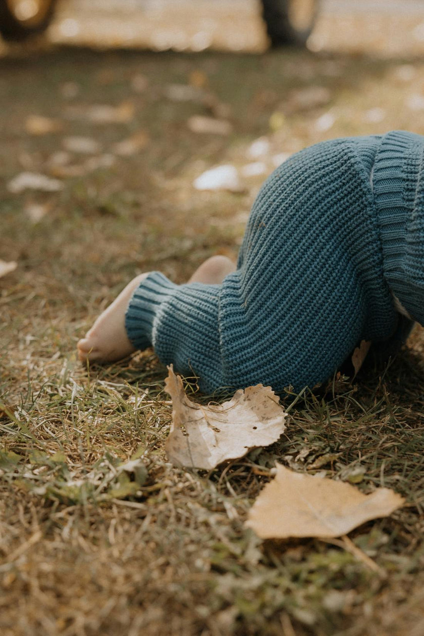 Hunter Chunky Knit Set in Bluestone