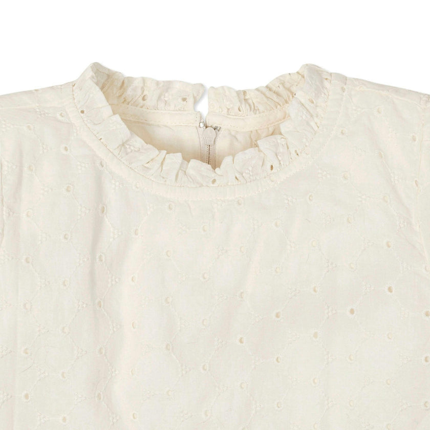 Organic Tiered Eyelet Dress