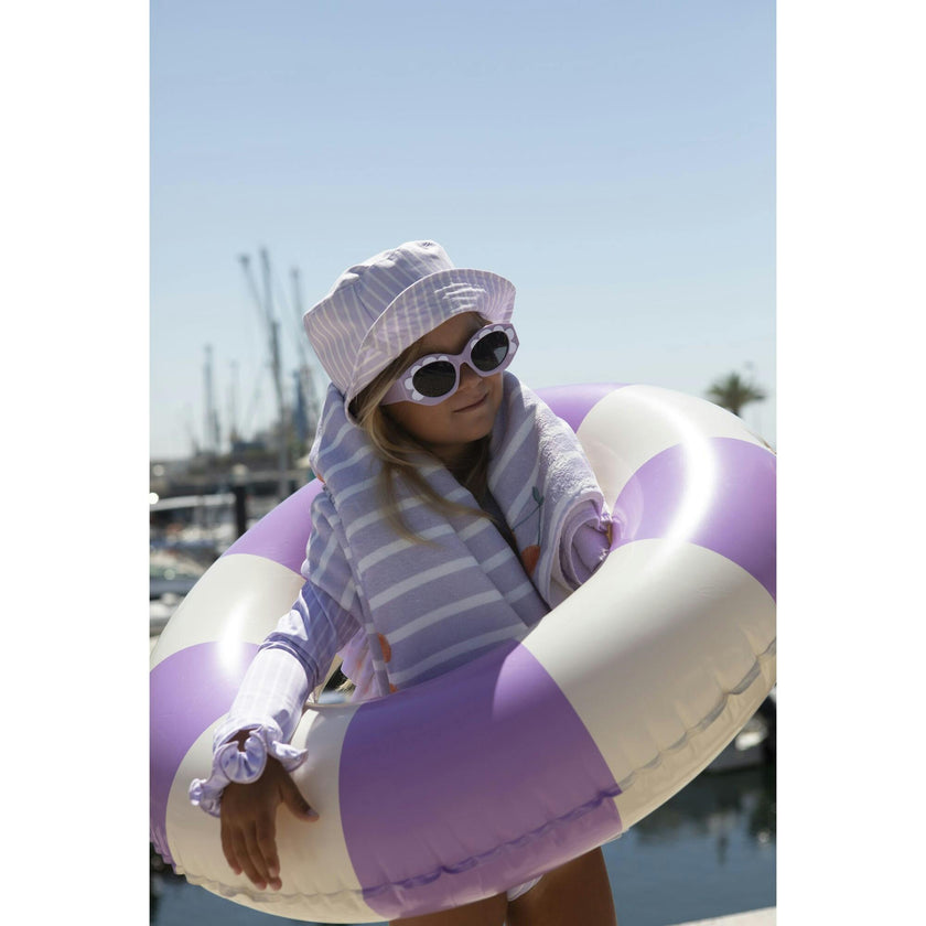 Lavander cherry large beach towel