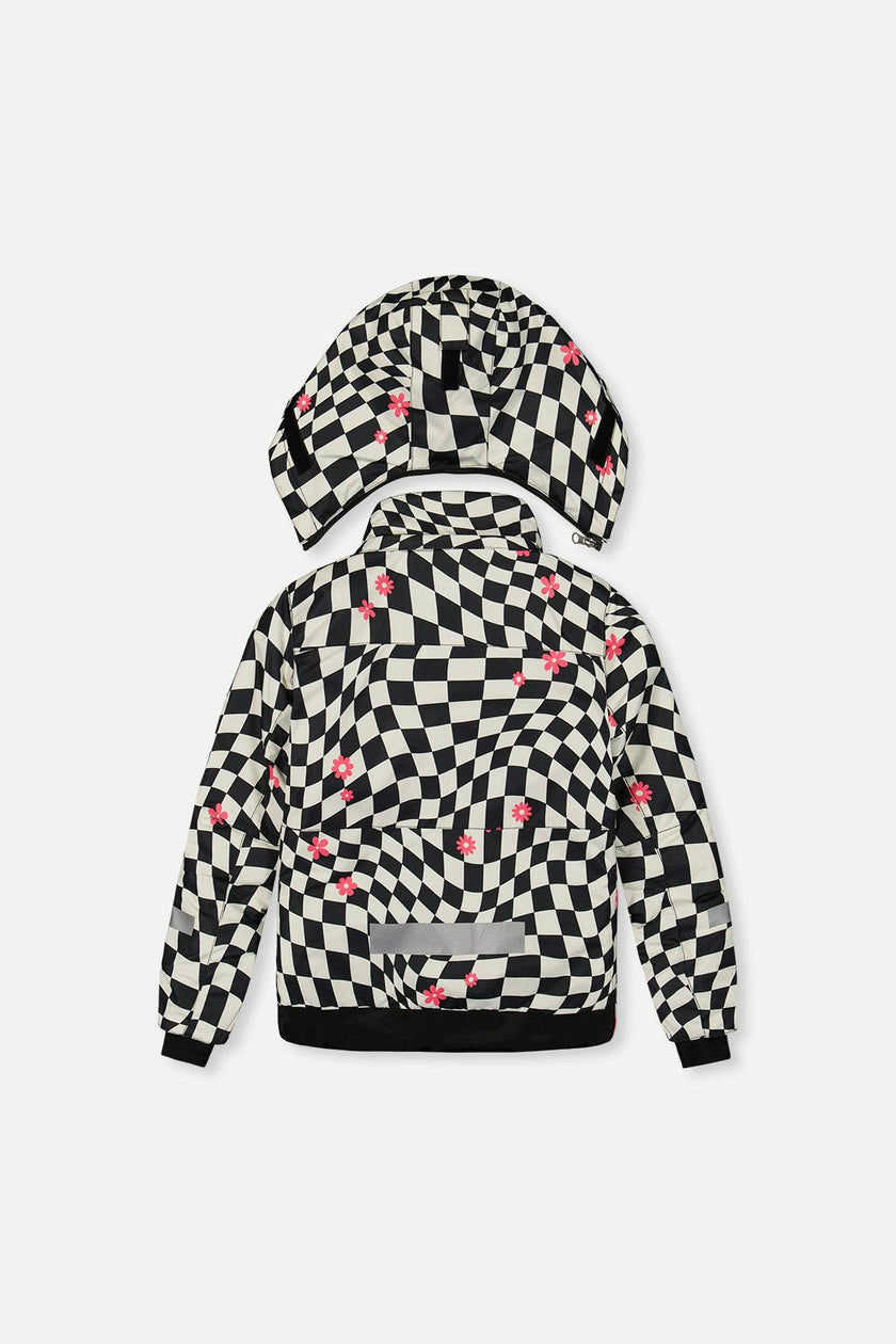 Two Piece Teknik Snowsuit Bright Pink And Checkered