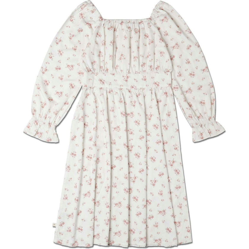 Organic Long Sleeve Ruffle Dress