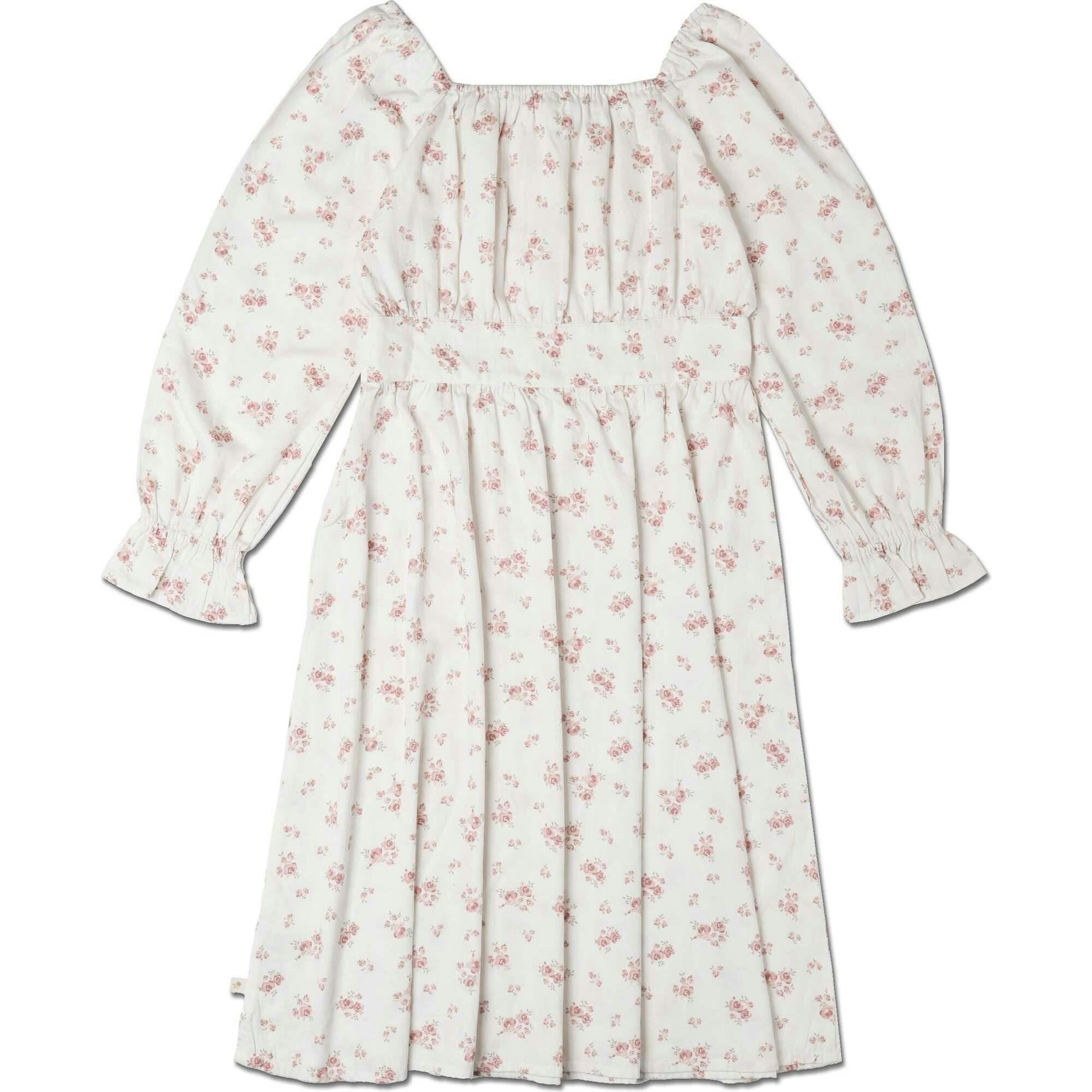 Organic Long Sleeve Ruffle Dress
