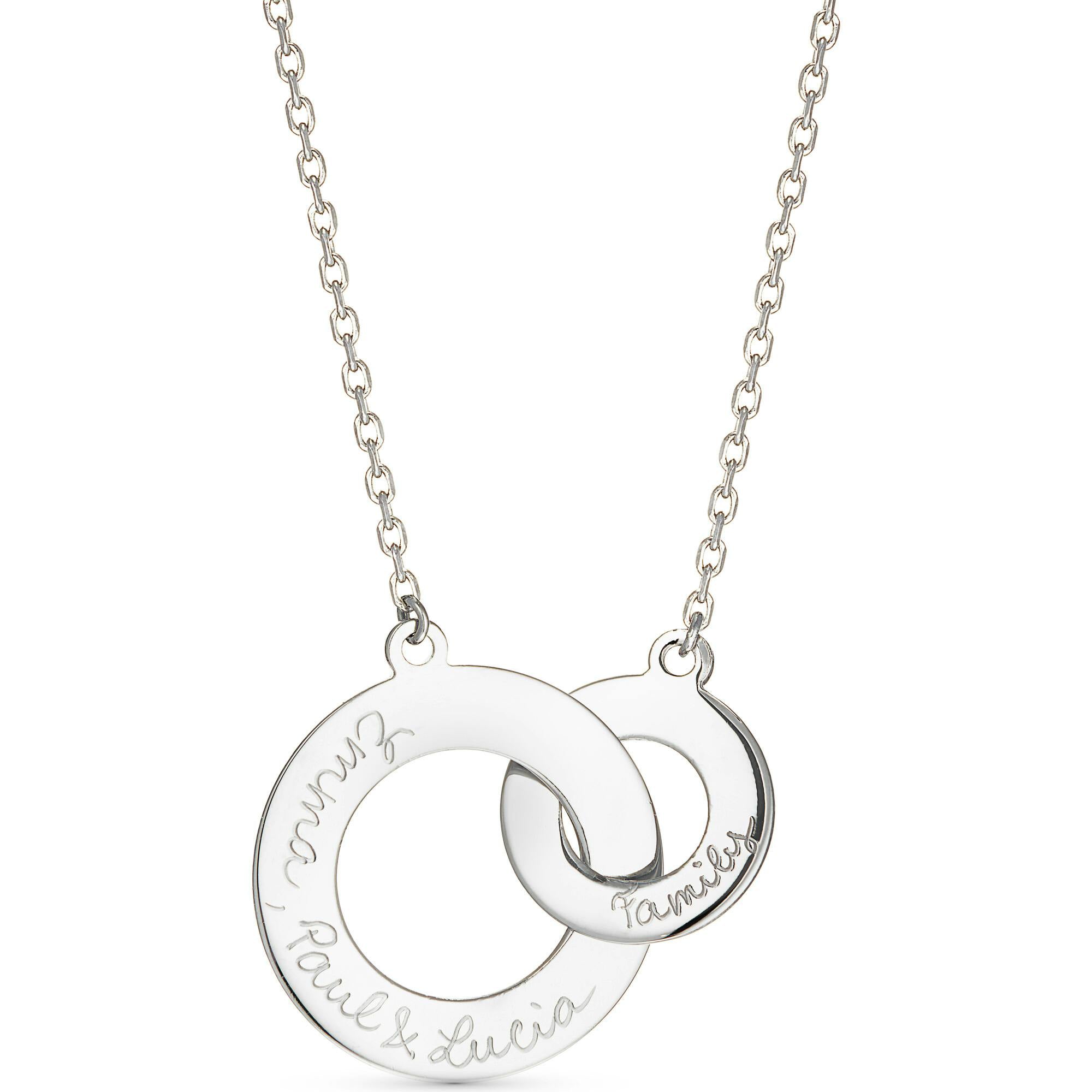 Personalized Intertwined Necklace, Sterling Silver