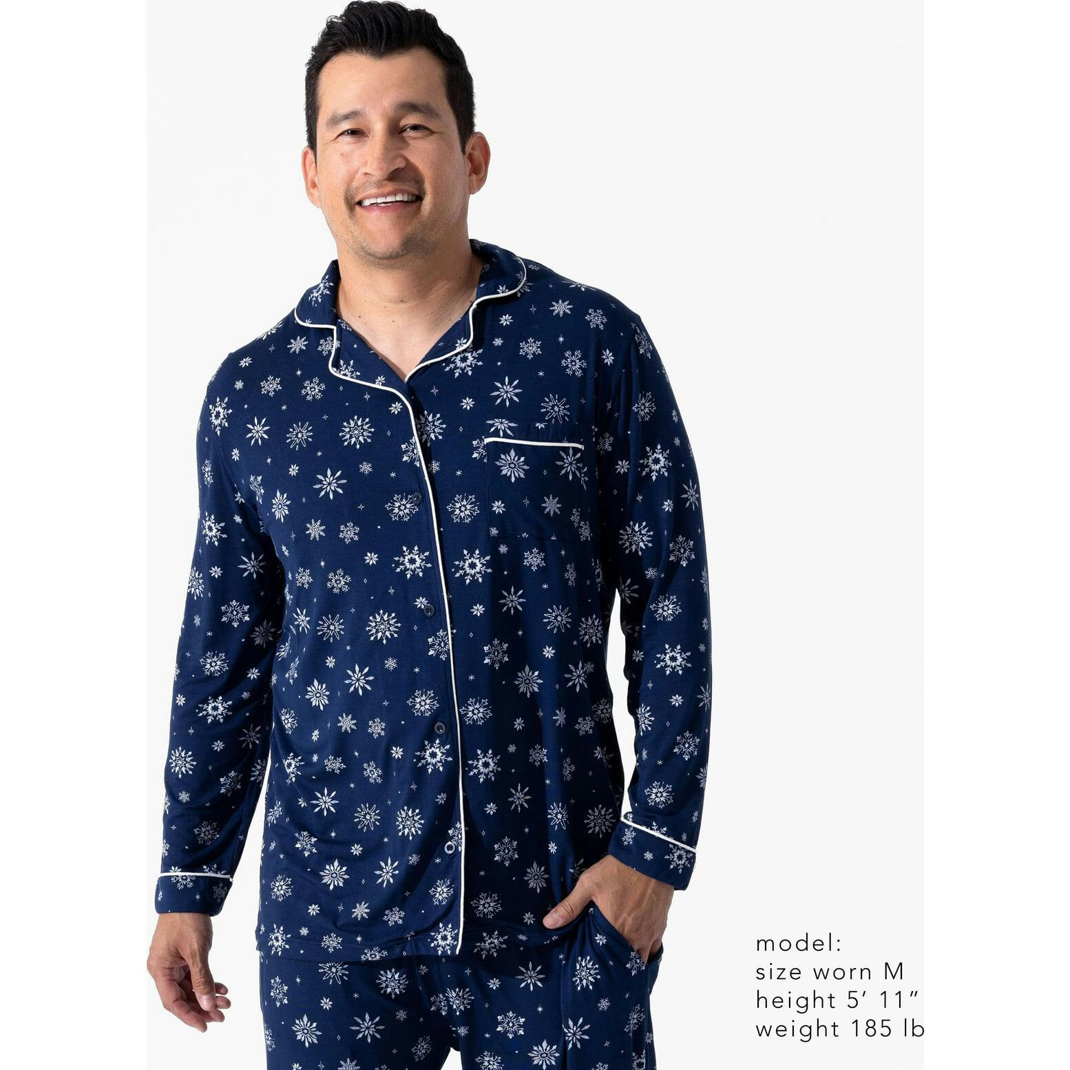 Snowflake Bamboo Men's Pajama Set