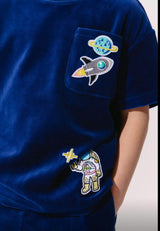 Space Patches Velour Set