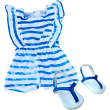 Sophia's by Teamson Kids - 18'' Doll - Stripe Romper & Thong Flip Flop