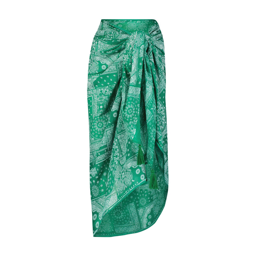 Cotton Saline Pareo Green Bandana, Green Bandana