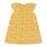 girls marigold floral shift dress