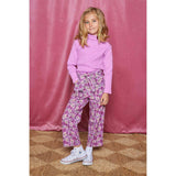 Claiborne Print Bow Waist Wide-Leg Pocket Pant