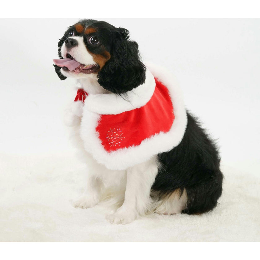 SNOWFLAKE CHRISTMAS CAPE, Red