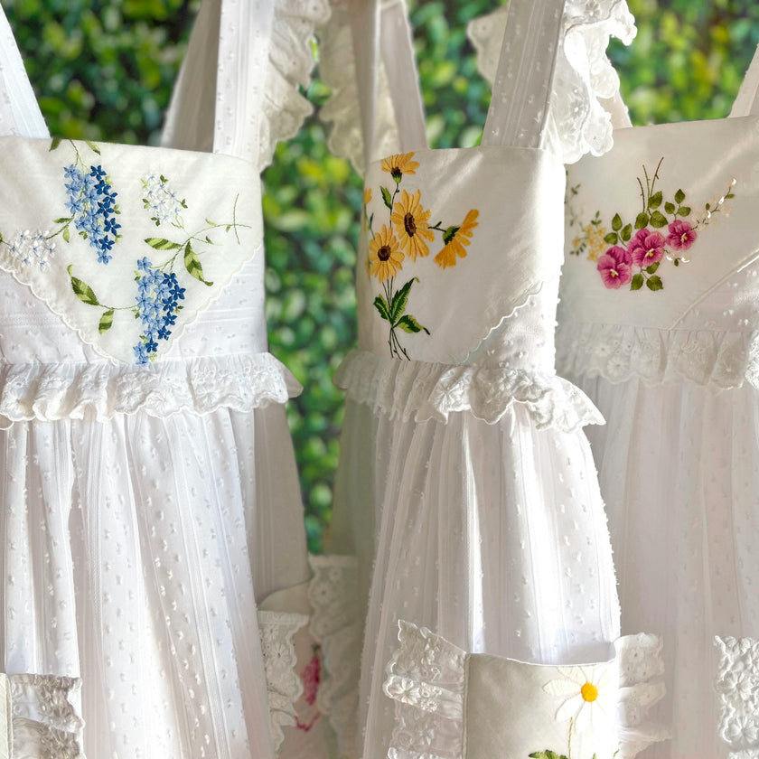 4T Heirloom Handkerchief Dress - Magenta Floral