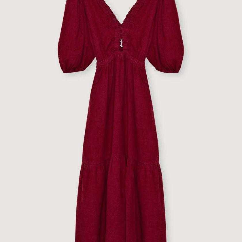 Aloe Woman Dress Crimson Wine