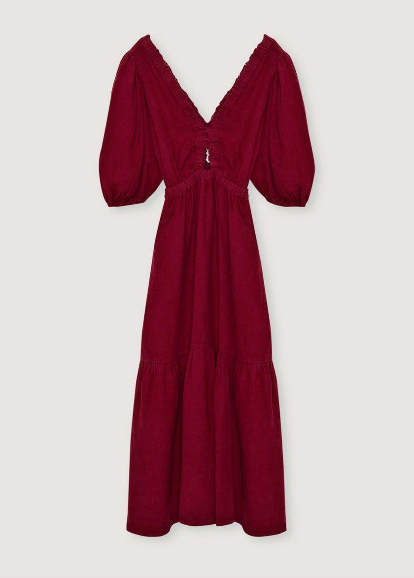 Aloe Woman Dress Crimson Wine