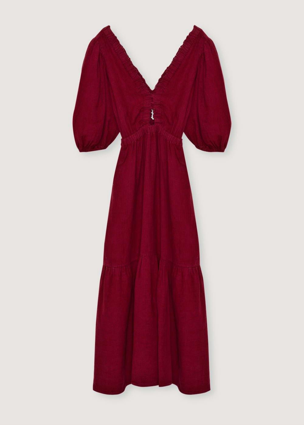 Aloe Woman Dress Crimson Wine