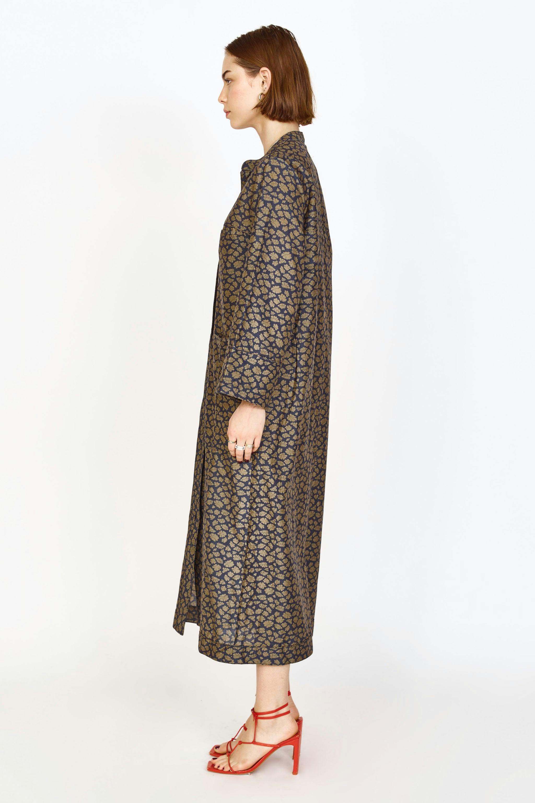 Malmo Dress in Navy Lilypad