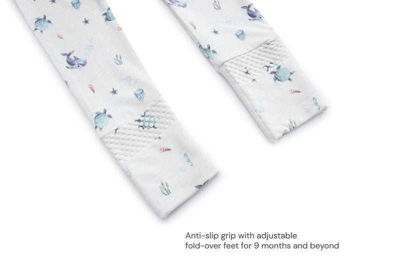 Bamboo Magnetic Footie Pajama - Le Bleu