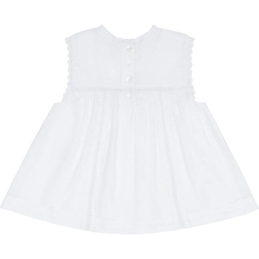 girls white align tank