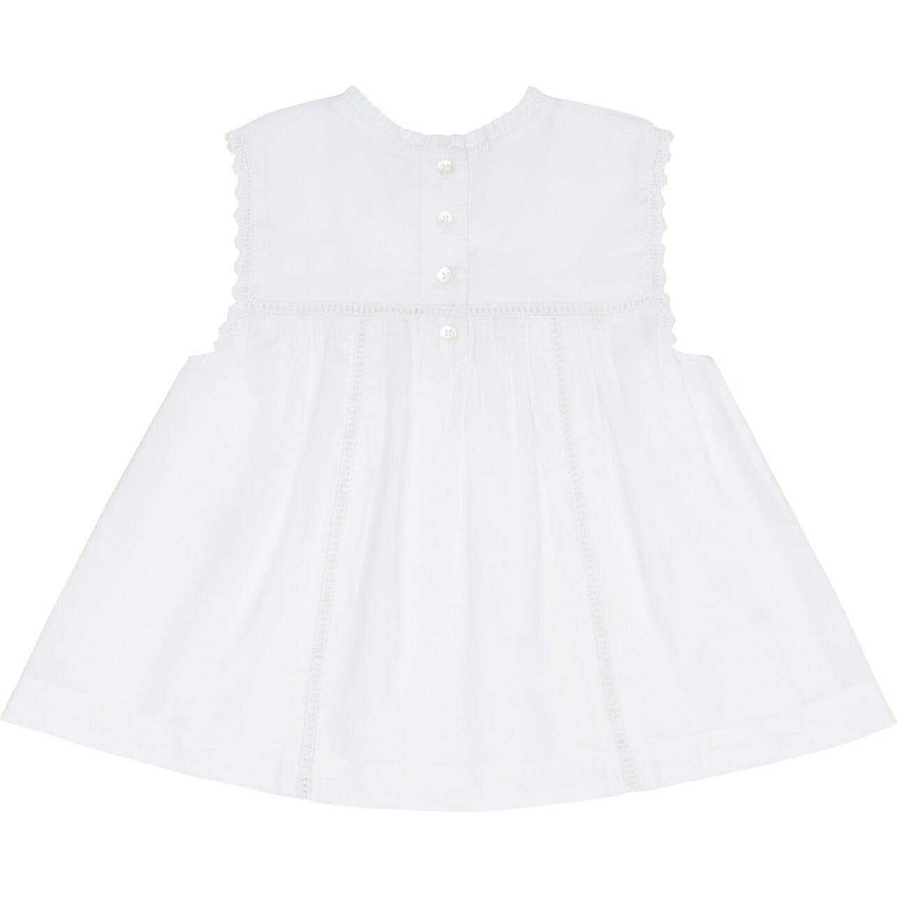 girls white align tank