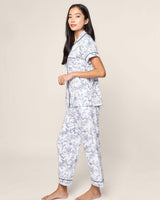 Women's Pima Cropped Pajama Set in Timeless Toile