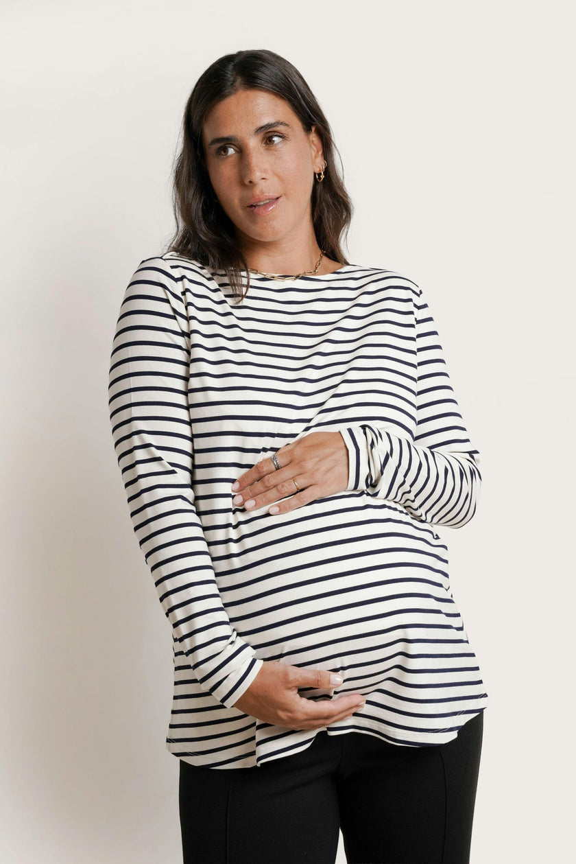 Nicolette Maternity & Nursing Boatneck Tee