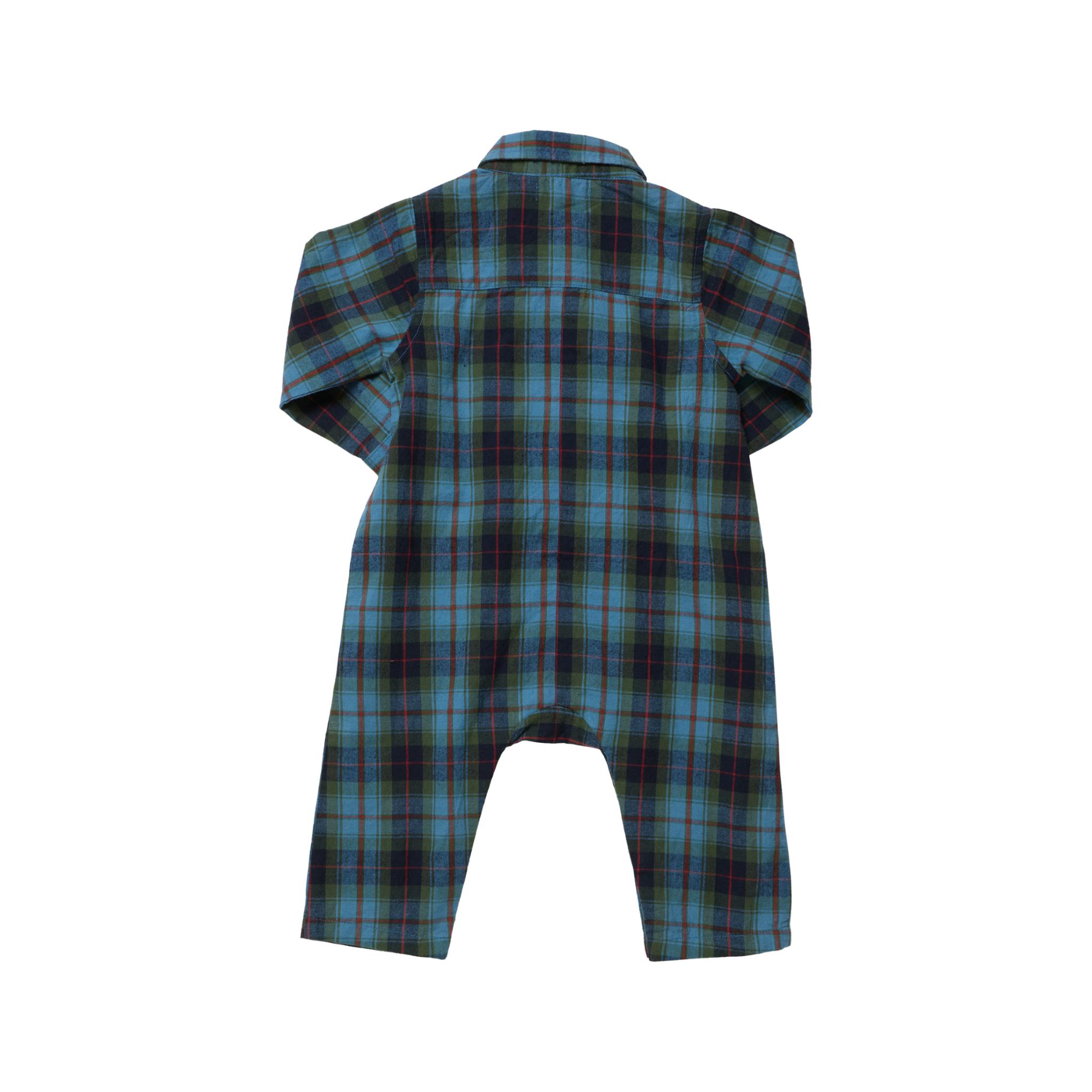 Baby Boys Easton Jumper - Blue Tartan