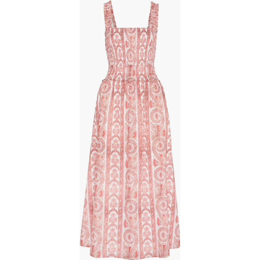 The Azalea Maxi Nap Dress - Coral Corsica Paisley