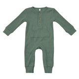 Waffle Romper in Pine