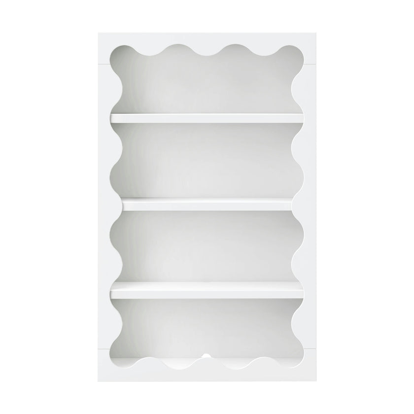 Lido Wave Bookcase in White