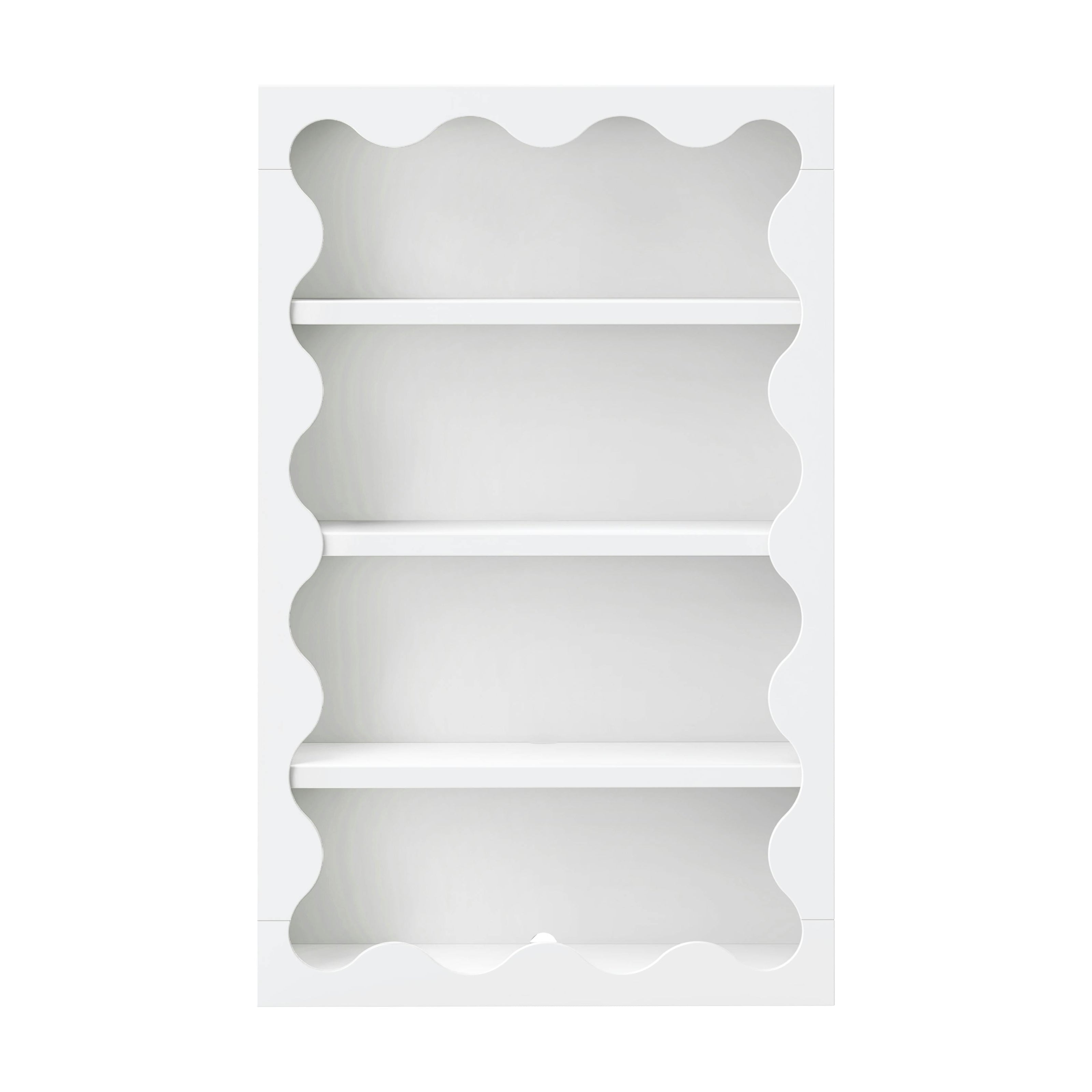 Lido Wave Bookcase in White