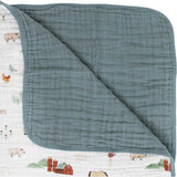 Original Cotton Muslin Quilt - Farmyard