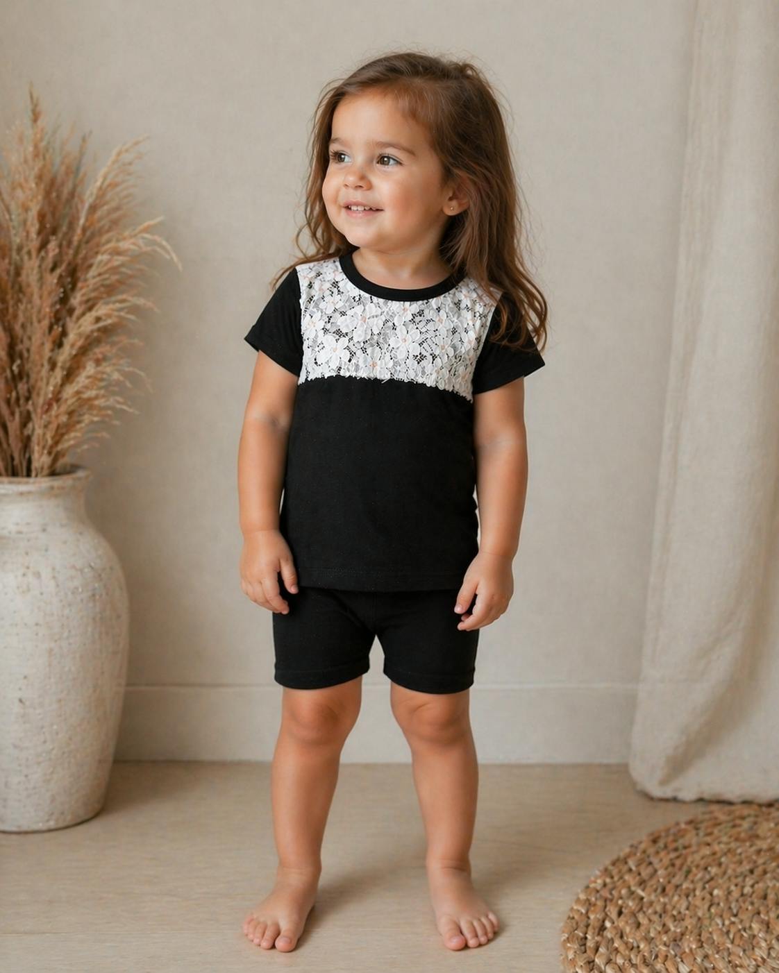Lace Yoke 2pc Set