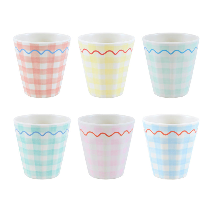 Gingham Reusable Cups
