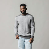 Organic Shoulder Detail Crew Neck Sweater