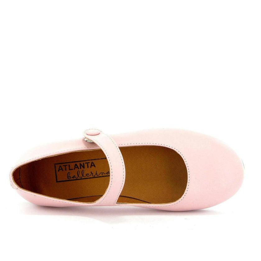 Leather Mary Jane Ballerinas, Pink
