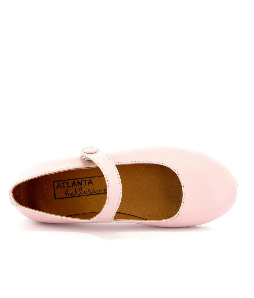 Leather Mary Jane Ballerinas, Pink