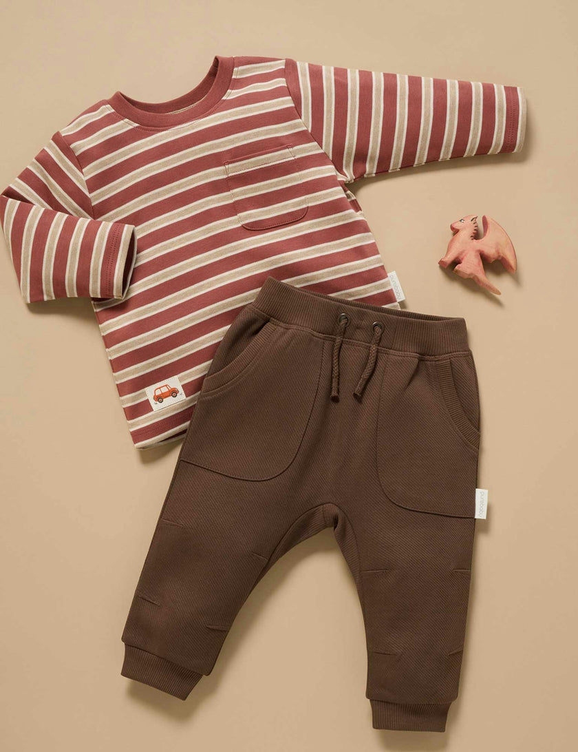 Slouchy Track Pant CHOCOLATE