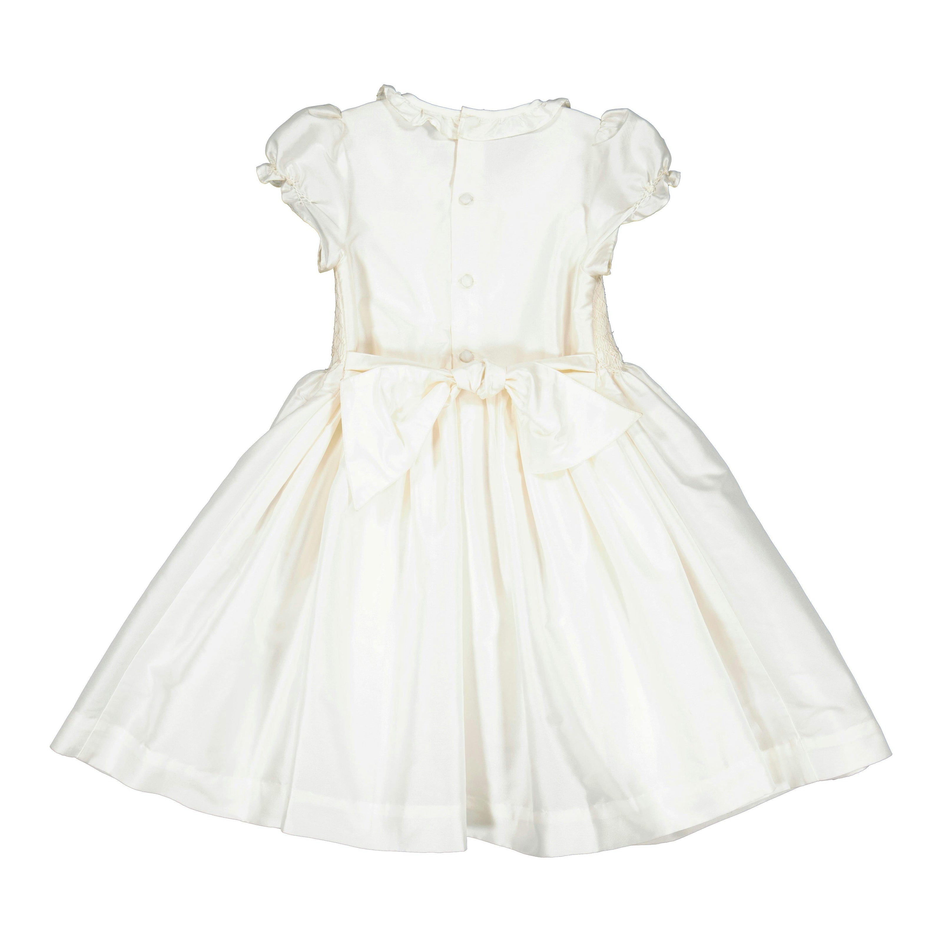 Colombe White Silk Ceremony Girl Dress