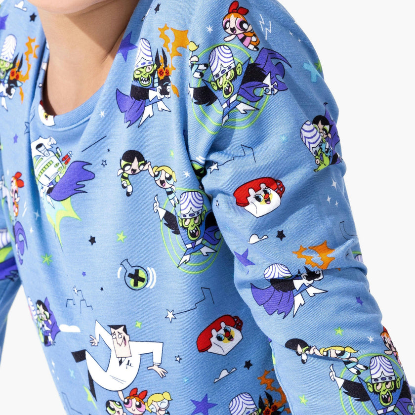 Powerpuff Girls Mojo Jojo Showdown Bamboo Kids Pajamas