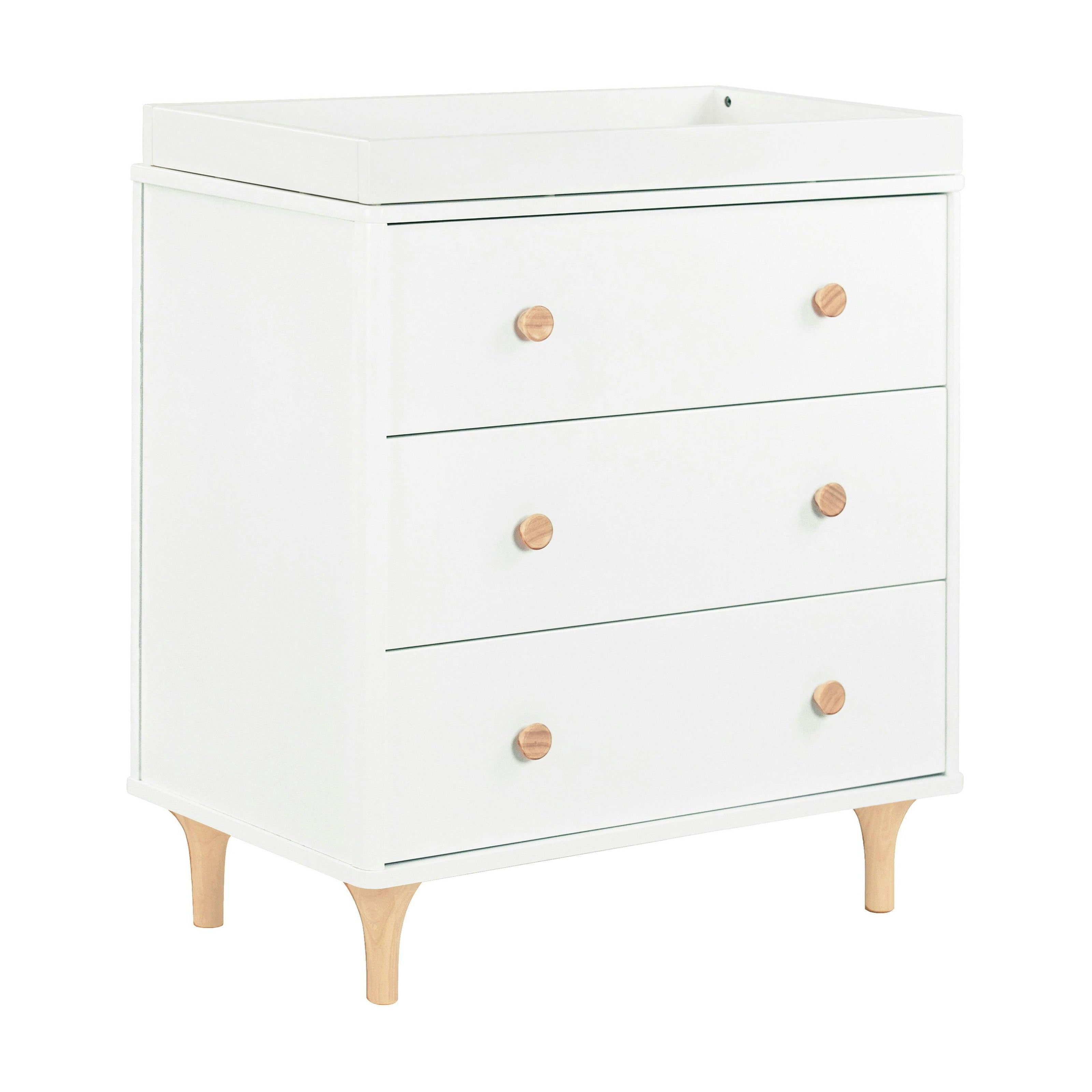 Babyletto Lolly 3-Drawer Compact Changer Dresser with Removable Changing Tray (34
