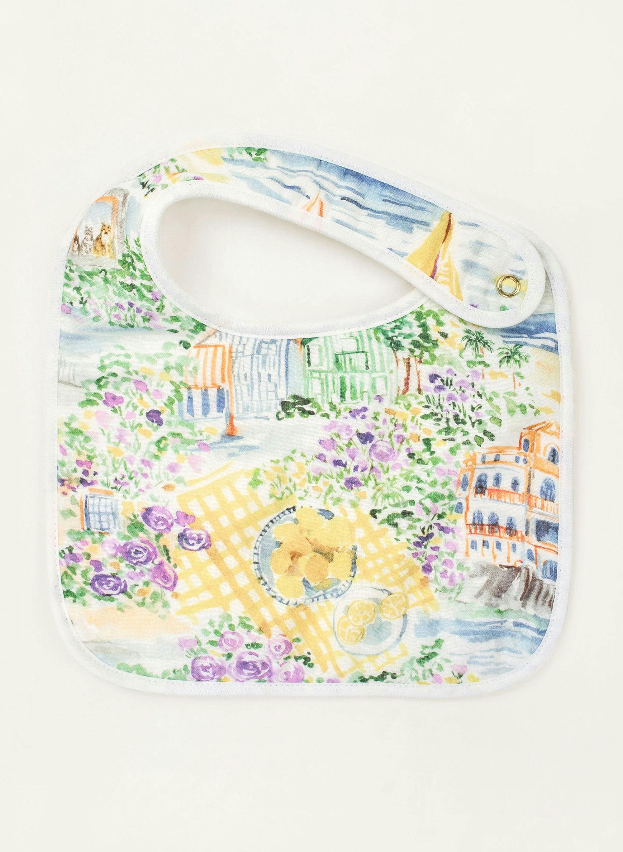 Baby Bib & Shawl Blanket Set - Limoncello
