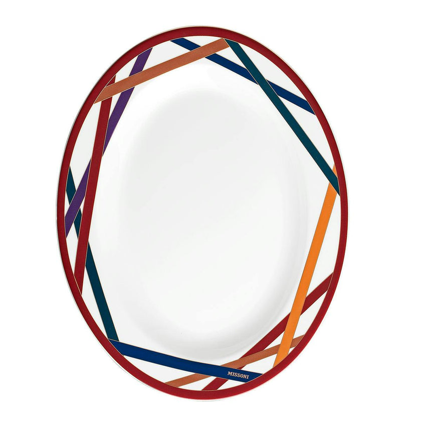 Oval Dish NASTRI  Multicolor diam. 14"