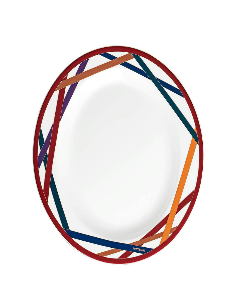 Oval Dish NASTRI  Multicolor diam. 14"