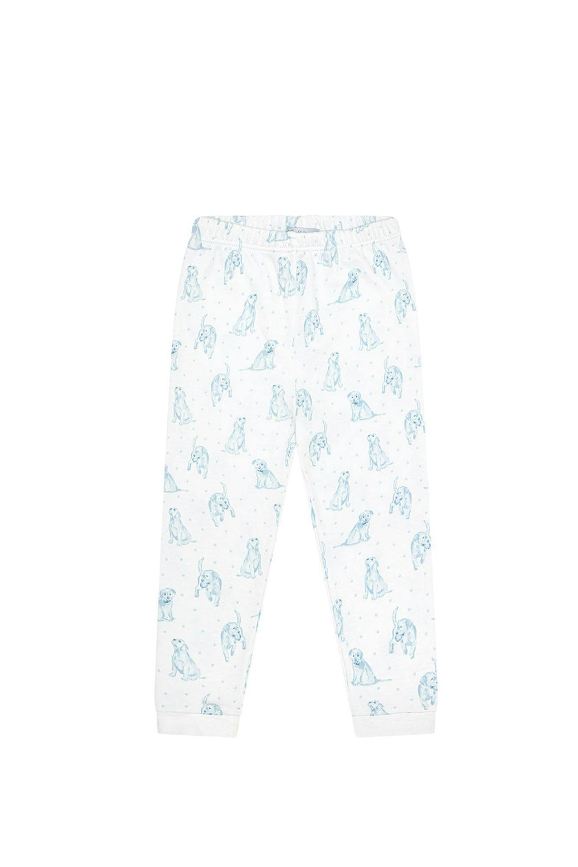 Blue Puppy Love Print Pajamas
