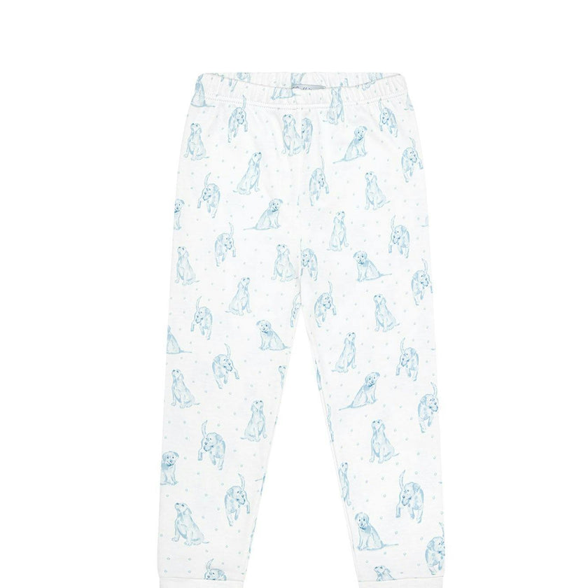 Blue Puppy Love Print Pajamas