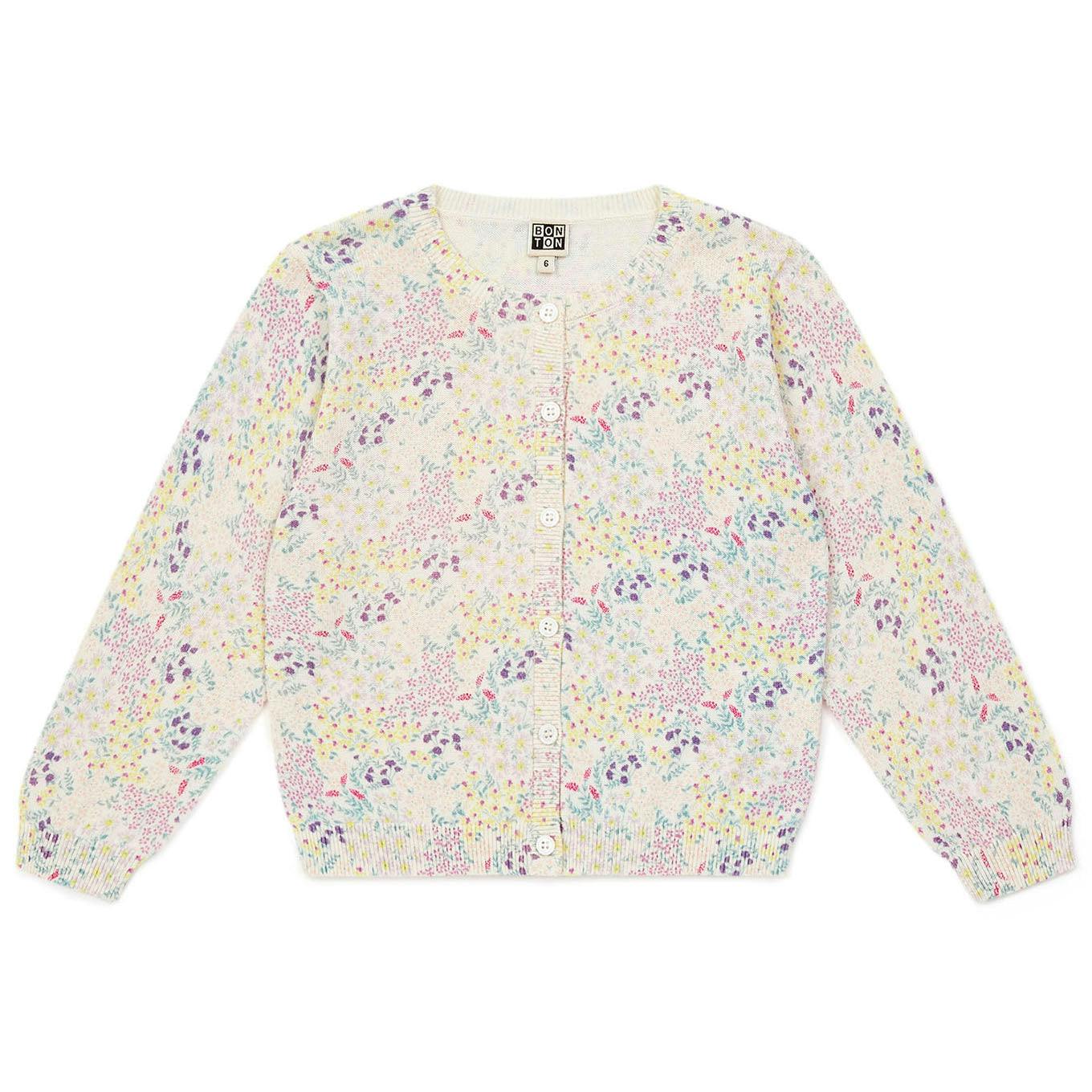 BONTON Ditsy Floral Printed Cardigan