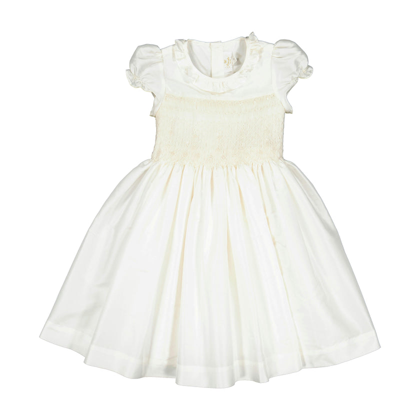Colombe White Silk Ceremony Girl Dress