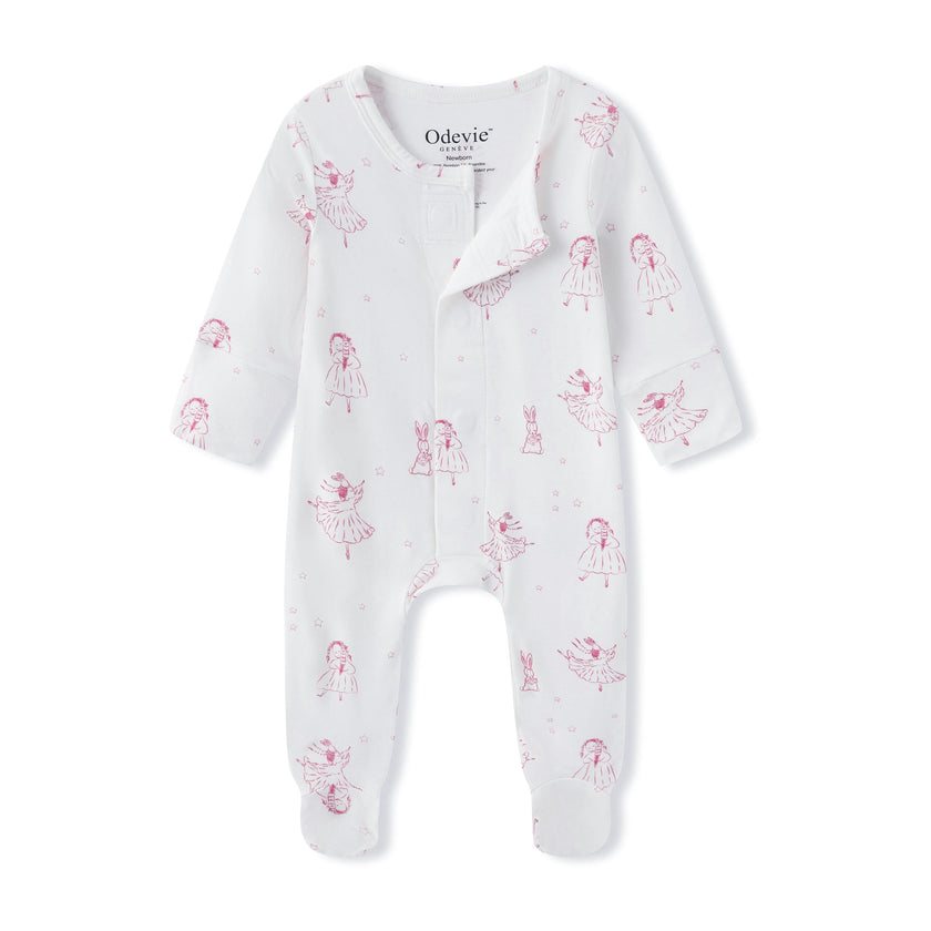 Bamboo Magnetic Footie Pajama - Princesse Rose