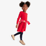 Kids long sleeve perfect pocket dress